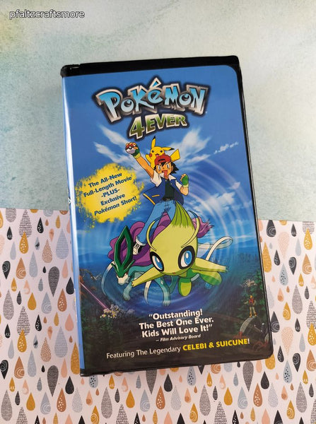 Vintage 2003 Pokemon 4Ever Clamshell VHS Tape, Great Shape