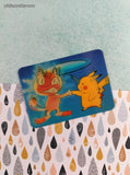 Vintage 1990's Pokemon Viz Video Lenticular Promo Card Meowth + Pikachu - NM