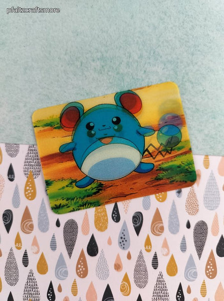 Vintage 1990's Pokemon Viz Video Lenticular Promo Card Marill - NM
