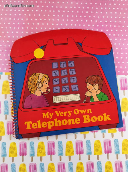 Vintage 1986 1st Printing My Very Own Telephone Book Spiral-Bound Softcover, Like New