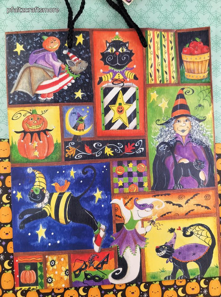 Olde Tyme Style Halloween Lindy Bowman Party Mania Medium Gift Bag, Unused