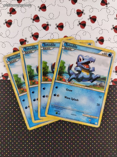 Pokemon TCG - Set/4 Totodile HeartGold SoulSilver Common Pokemon Cards 86/123 - LP