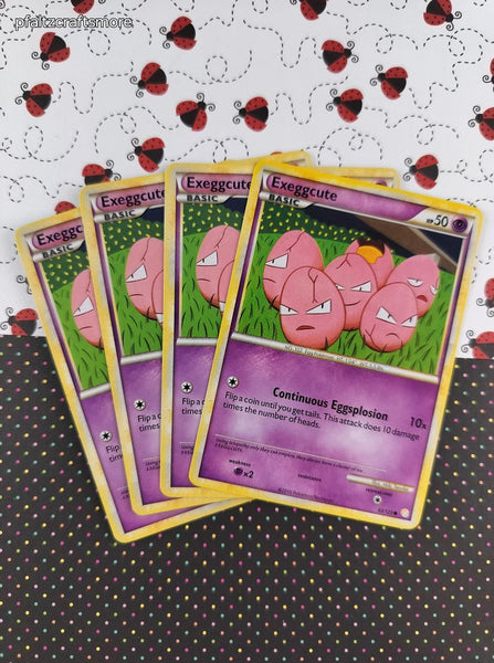 Pokemon TCG - Set/4 Exeggcute HeartGold SoulSilver Common Pokemon Cards 63/123 - LP