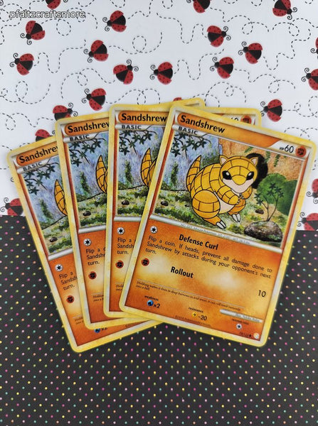 Pokemon TCG - Set/4 Sandshrew HeartGold SoulSilver Common Pokemon Cards 79/123 - LP