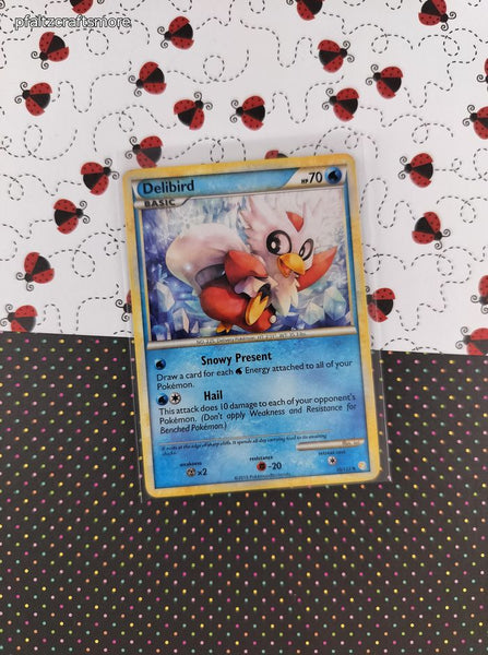 Pokemon TCG - Delibird HeartGold SoulSilver Uncommon Non-Holo Pokemon Card 39/123 - LP