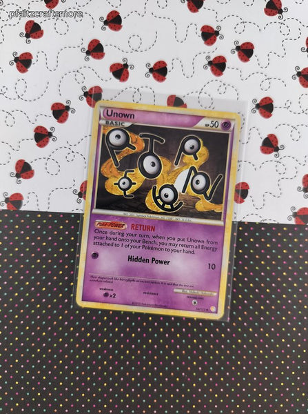 Pokemon TCG - Unown HeartGold SoulSilver Uncommon Non-Holo Pokemon Card 54/123 - NM