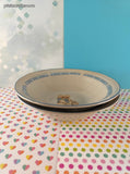 Vintage Tienshan Stoneware Country Bear 7" Soup/Cereal Set/2, Like New