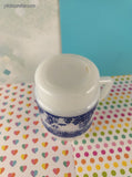 Vintage Anchor Hocking Blue Willow Milk Glass Coffee Mug