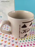Vintage 1980 Hershey's Kisses Ceramic Brown & Cream Coffee Mug