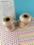 Vintage Tienshan Stoneware Country Bear Salt & Pepper Shaker Set