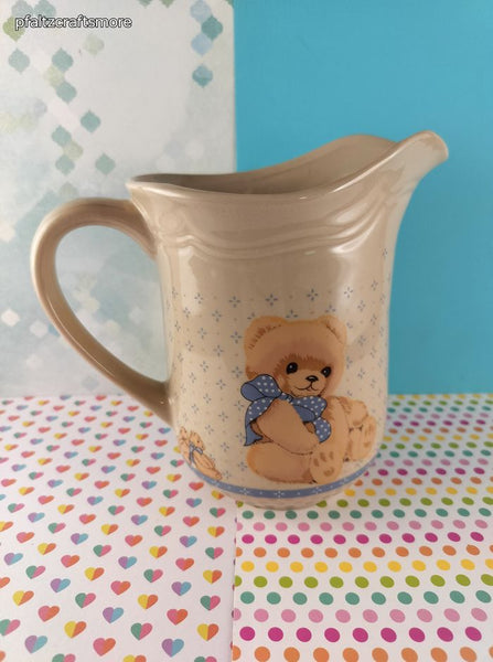 Vintage Tienshan Stoneware Country Bear Water Drink Pitcher, Like New