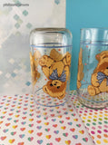 Vintage Tienshan Country Bear Glass Tumblers Set/2, Like New