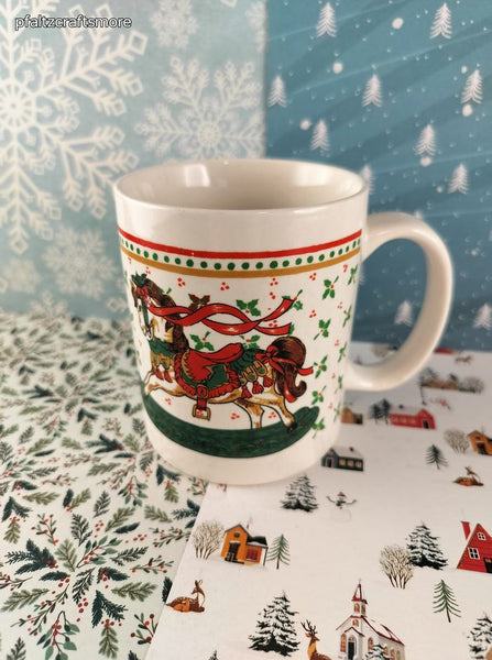 Vintage Christmas World Bazaars Inc Rocking Horse Coffee Mug