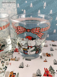 Vintage Anchor Hocking Christmas Toys Glass Short Tumblers Set/2, Like New