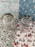 Vintage Anchor Hocking Christmas Toys Glass Short Tumblers Set/2, Like New