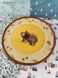 Debbie Mumm for Jo-Ann Fabric & Crafts Christmas Plate, Brown Bear, Like New