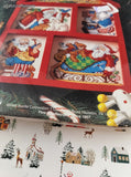 Vintage Christmas Holiday Hutch All American Santa Counted Cross Stitch Kit NEW