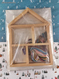 Vintage Christmas Holiday Hutch All American Santa Counted Cross Stitch Kit NEW