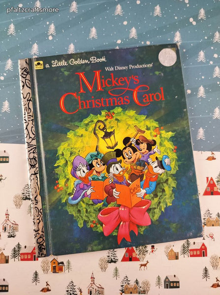 Vintage 1983 Little Golden Book "Mickey's Christmas Carol" Hardcover