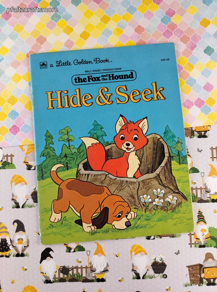 Vintage 1981 The Fox and the Hound Hide & Seek Little Golden Book Softcover