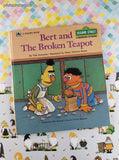 Vintage 1985 Sesame Street Growing-Up Book, Bert and The Broken Teapot Hardcover