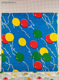 Vintage Artfaire Happy Birthday Balloons Wrapping Paper Gift Wrap, Single Sheet 20" x 30"
