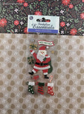 Sandylion Essentials SHINY Christmas Santa Claus 3-Dimensional Sticker Pack, New/Sealed