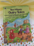 Vintage 1988 1st Printing Two-Minute Fairy Tales Golden Hardcover, Like New