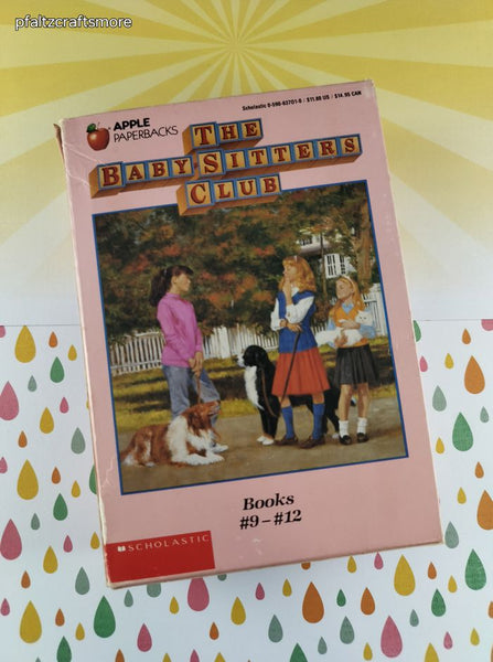 Vintage 1980's Baby-Sitter's Club Scholastic Softcover Book Set/4 in Collector's Box