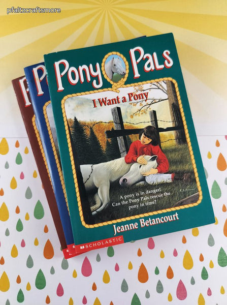Vintage 1990's Pony Pals Scholastic Jeanne Betancourt Softcover Set/3 Books, Like New