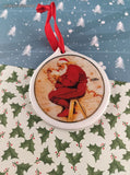 Vintage 1998 Santa at the Map 100th Anniversary Happy Holidays From Eckerd Ceramic Ornament