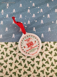 Vintage 1998 Santa at the Map 100th Anniversary Happy Holidays From Eckerd Ceramic Ornament