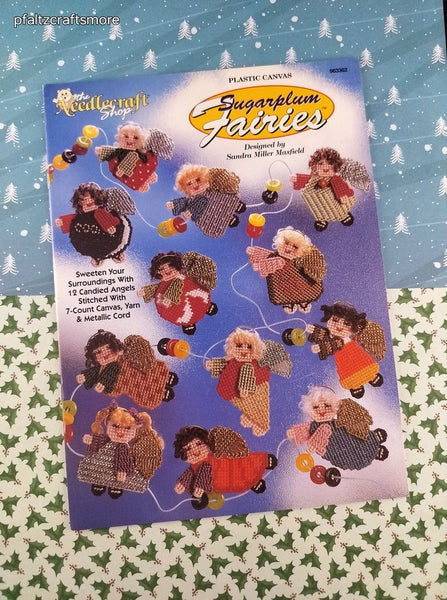 Vintage 1996 The Needlecraft Shop Sugarplum Fairies Plastic Canvas Softcover Booklet Like New