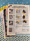 Vintage Plastic Canvas World Christmas Holiday Softcover Magazines Set/5, Like New
