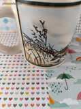 Vintage 1990 Miyazaki Creates Wild Birds Coffee Mug, Like New