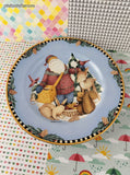 Vintage 1998 Sakura Woodland Santa Debbie Mumm Salad Plates Set/3, Nice & Clean