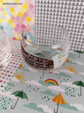 Vintage Pennsylvania Railroad 4902 Miniature Small Roly Poly Glasses Set/2, Like New
