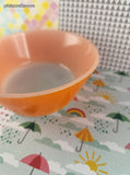 Vintage Federal Glass Small Orange Candy Dessert Serving Bowl, Clean