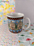 Vintage 2000 Sakura Debbie Mumm Haunted House Coffee Mug, Like New