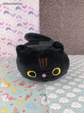 Black Cat Plush Pillow, Kawaii Cat Stuffed Animal 8" NWOT