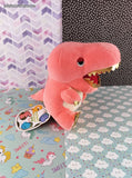 Mochipuni Dinosaur Cute Pink White Plush 6" NWT
