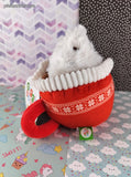 Gigglescape Red Mug Cup Cocoa Christmas Plush 8" NWT