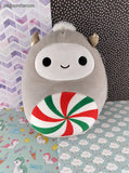 Squishmallows Nissa the Yeti Candy Swirl Christmas Plush 8", NWT