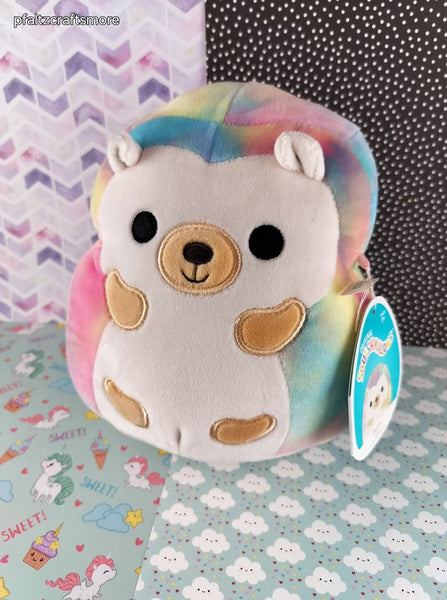 Squishmallows Bowie the Hedgehog Rainbow Plush 8", NWT