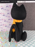 Target Hyde & EEK! Boutique Fall Halloween Black Cat w/Scarf 12" NWOT
