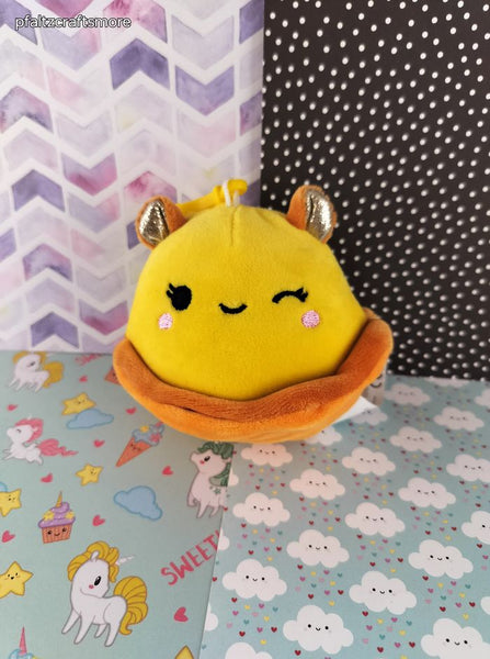 Squishmallows Happy Orange Yellow Dumbo Octopus Plush Keychain Keyring 3.5" NWOT
