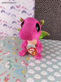 Ty Beanie Boos - DARLA the Pink & Green Dragon, 6" Plush NWT