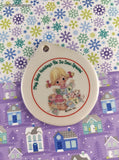 Vintage 2004 Precious Moments Christmas Bell Shaped Ceramic Ornament