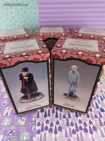 Vintage 1993 Novelino A Christmas Carol by Charles Dickens Figures Set/5 OPEN BOX