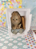 Vintage 1985 Precious Moments Baby Birthday 5 y/o Ceramic Pastel Lion OPEN BOX